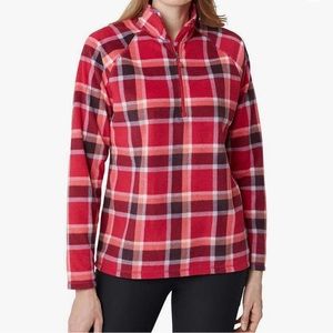 Eddie Bauer Red Women's Soft 1/4 Zip Long Sleeve Pullover Fleece Size-XXL